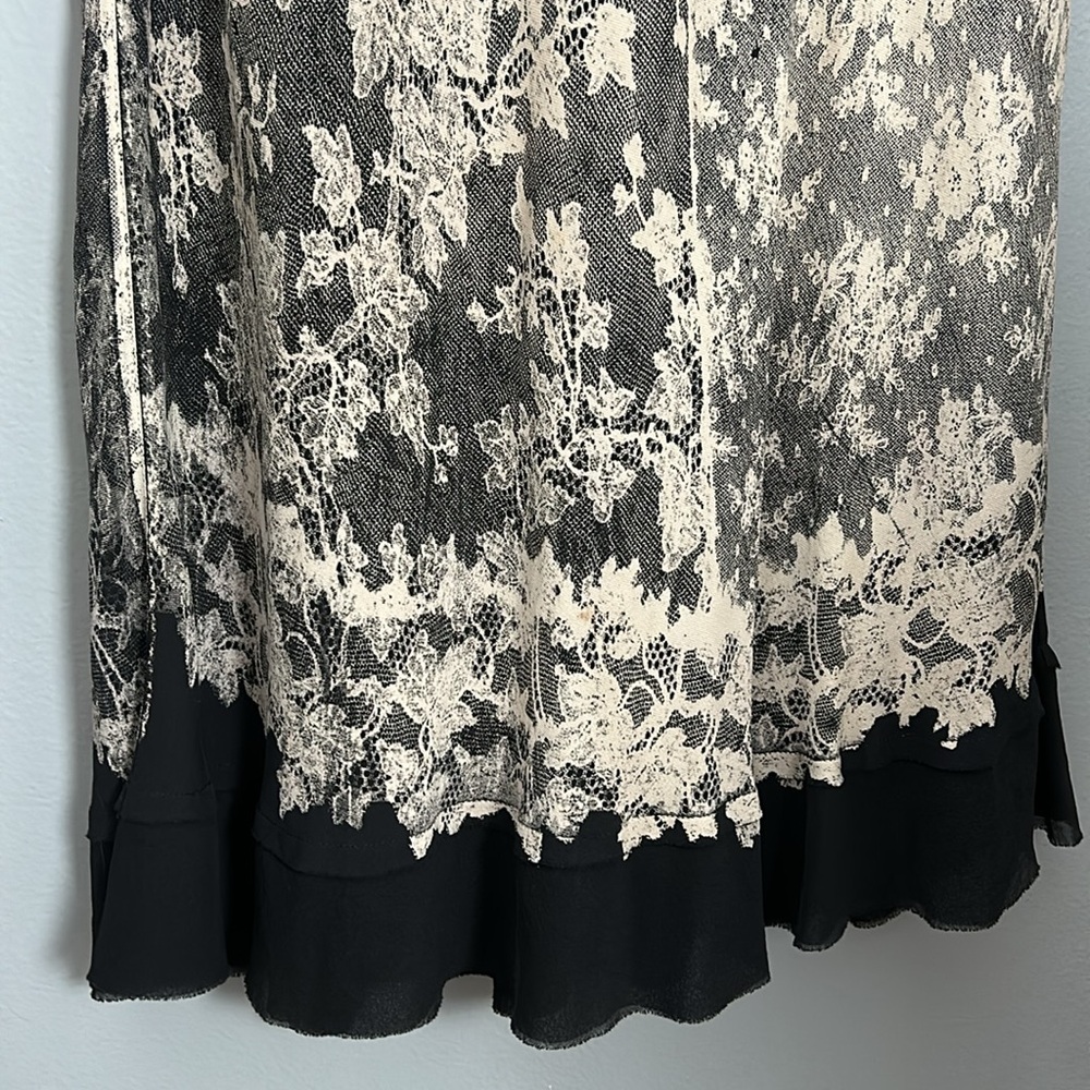 Silk JAGODA KURSA Hand Painted Maxi Soft Skirt size M, Made in France - Picture 4 of 16